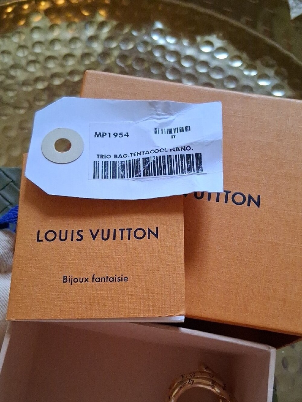 Authentic Louis Vuitton Engraved Monogram Tentacool 2017 Ring Set Size Medium - Picture 5 of 12